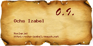 Ochs Izabel névjegykártya